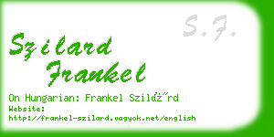 szilard frankel business card